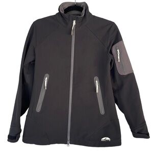 GOLITE Full Zip Fleece Lined Wind Resitent Black Jacket Size Small Petite